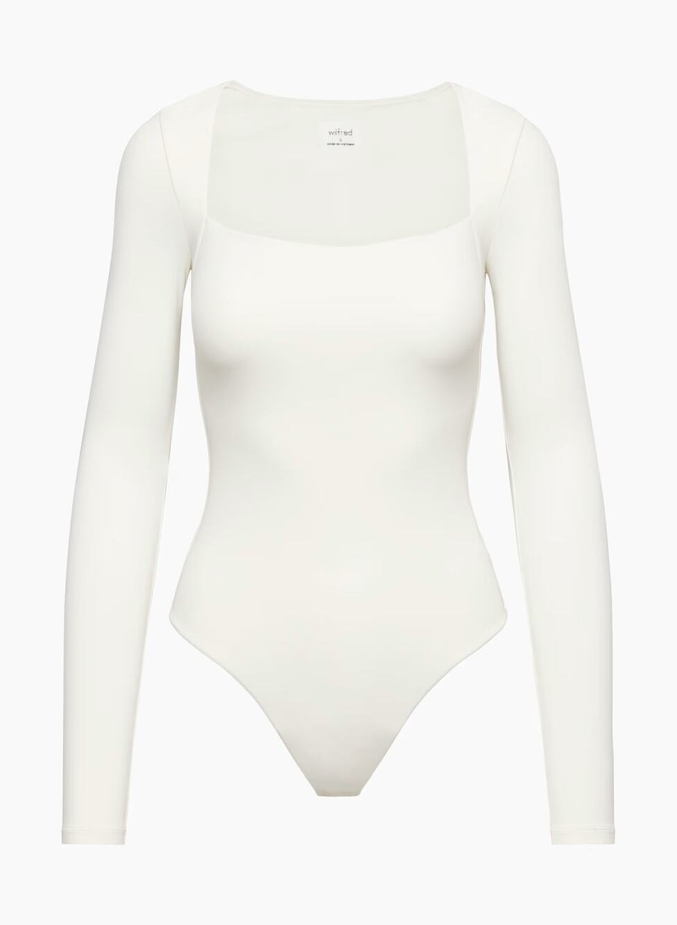 Aritzia Wilfred Nobu Light Birch Square Neck Long Sleeve Bodysuit Large